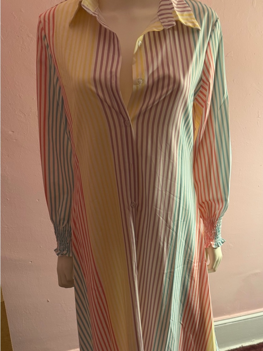 Multicolored striped dress